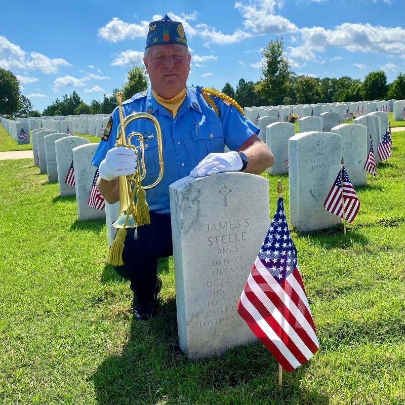 Taps Memorial Day at Jacksonville National Cemetery and American